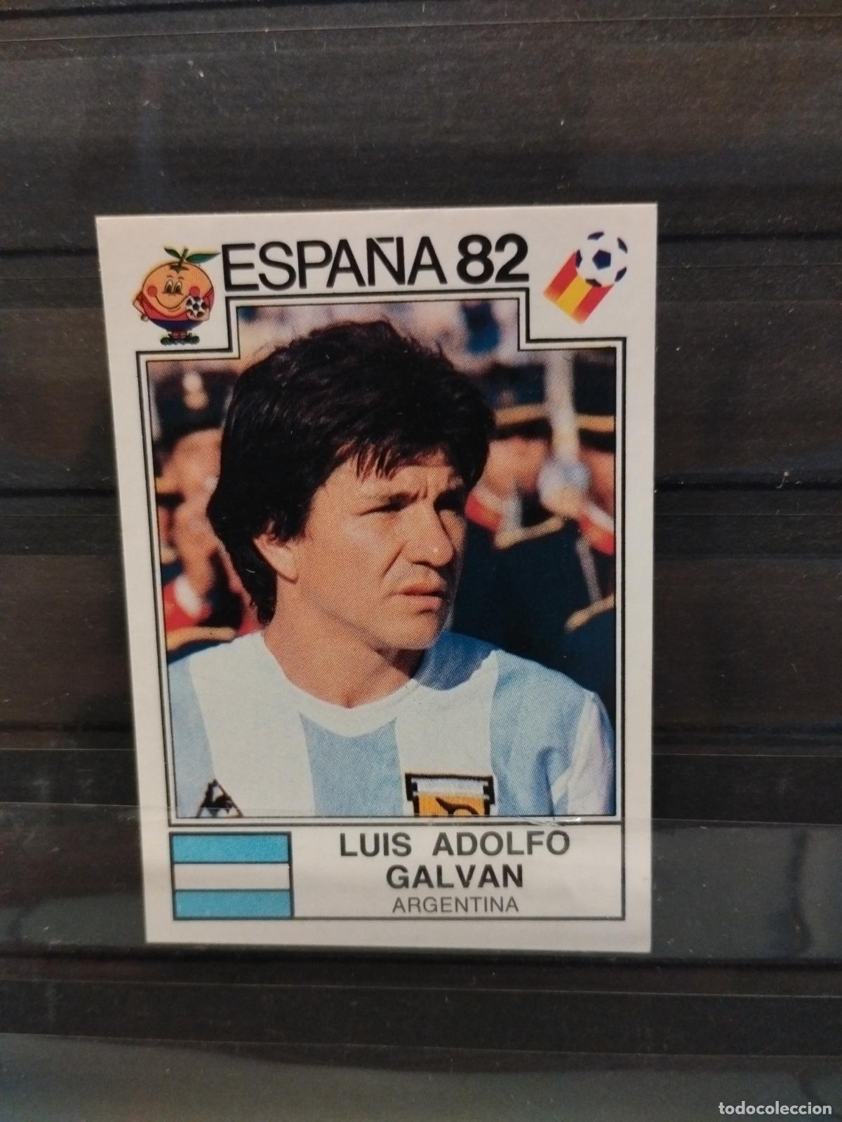 Cromos de f&uacute;tbol: MUNDIAL DE FUTBOL ESPA&Ntilde;A 82. PANINI. N&ordm; 168. LUIS ADOLFO GALVAN. ARGENTINA.