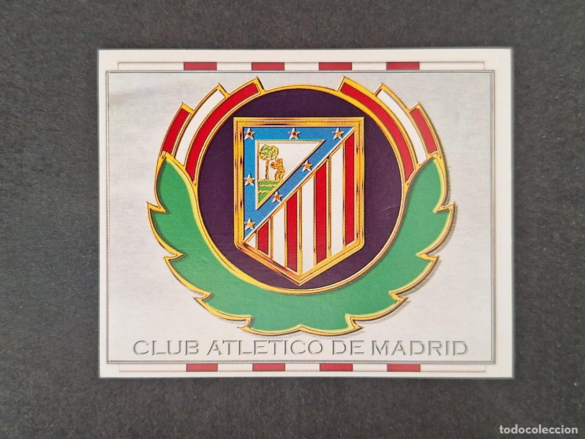 Cromos de f&uacute;tbol: L4 ESCUDO ATLETICO DE MADRID LIGA ESTE 1996 1997 96 97 NUNCA PEGADO SIN PEGAR