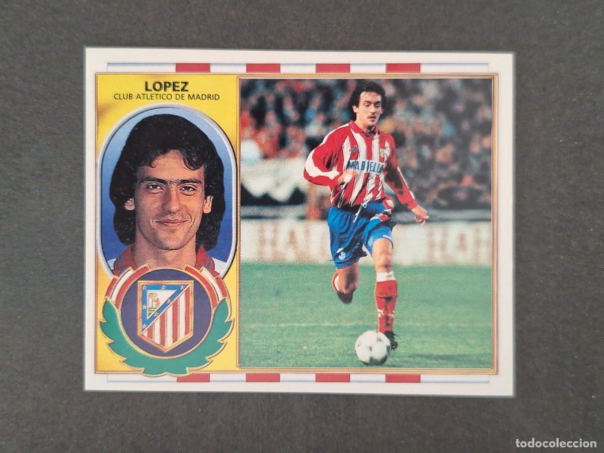 Cromos de f&uacute;tbol: L4 LOPEZ ATLETICO DE MADRID LIGA ESTE 1996 1997 96 97 NUNCA PEGADO SIN PEGAR