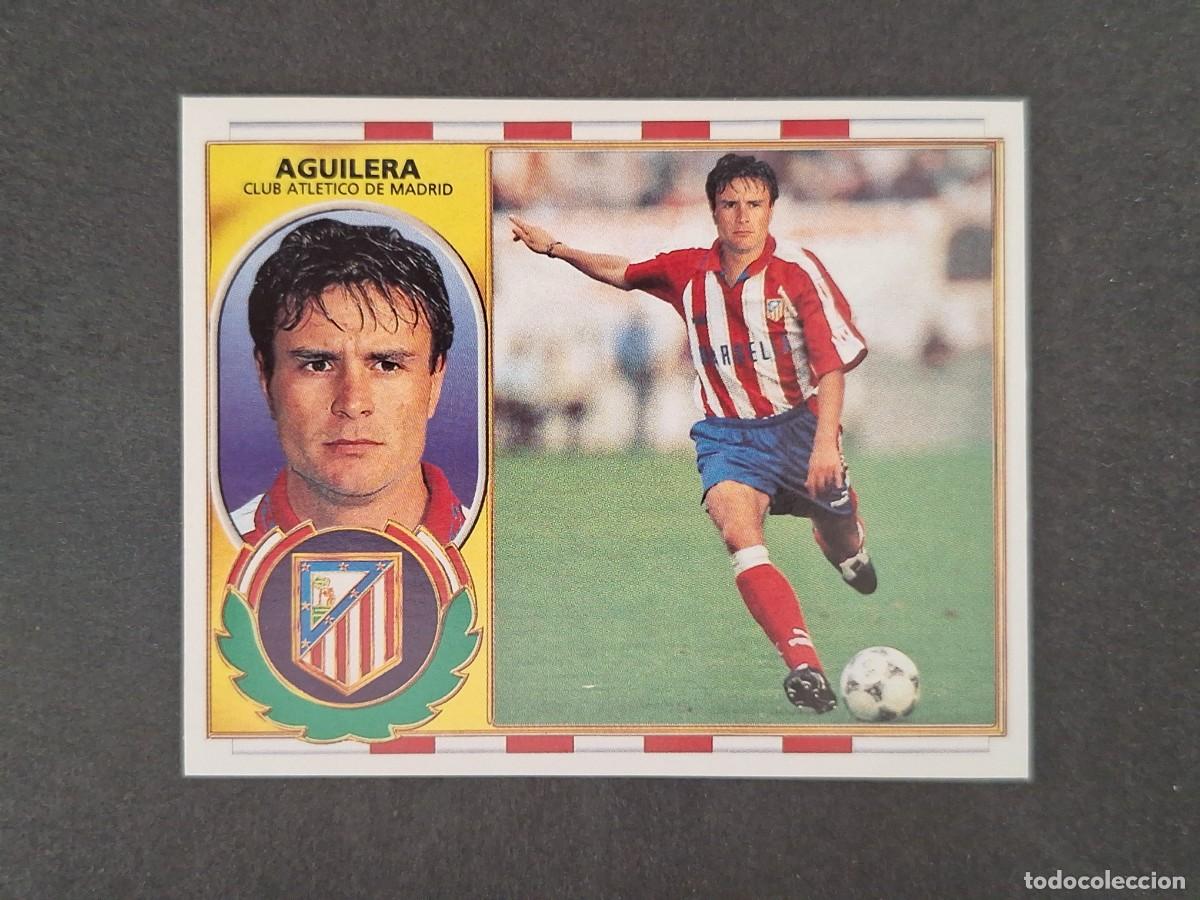 Figurine di Calcio: L4 AGUILERA ATLETICO DE MADRID LIGA ESTE 1996 1997 96 97 NUNCA PEGADO SIN PEGAR