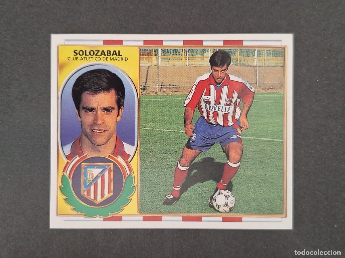 Figurine di Calcio: L4 SOLOZABAL ATLETICO DE MADRID LIGA ESTE 1996 1997 96 97 NUNCA PEGADO SIN PEGAR