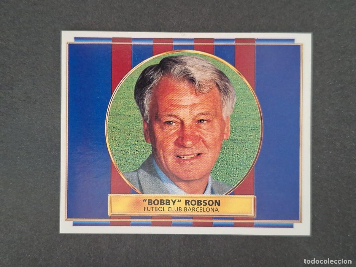 Fu&szlig;ball-Sticker: L4 BOBBY ROBSON ENTRENADOR F. C. BARCELONA LIGA ESTE 1996 1997 96 97 NUNCA PEGADO SIN PEGAR