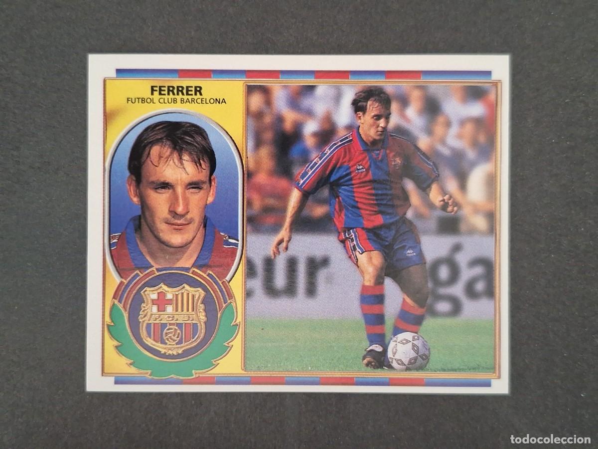 Cromos de f&uacute;tbol: L4 FERRER F. C. BARCELONA LIGA ESTE 1996 1997 96 97 NUNCA PEGADO SIN PEGAR