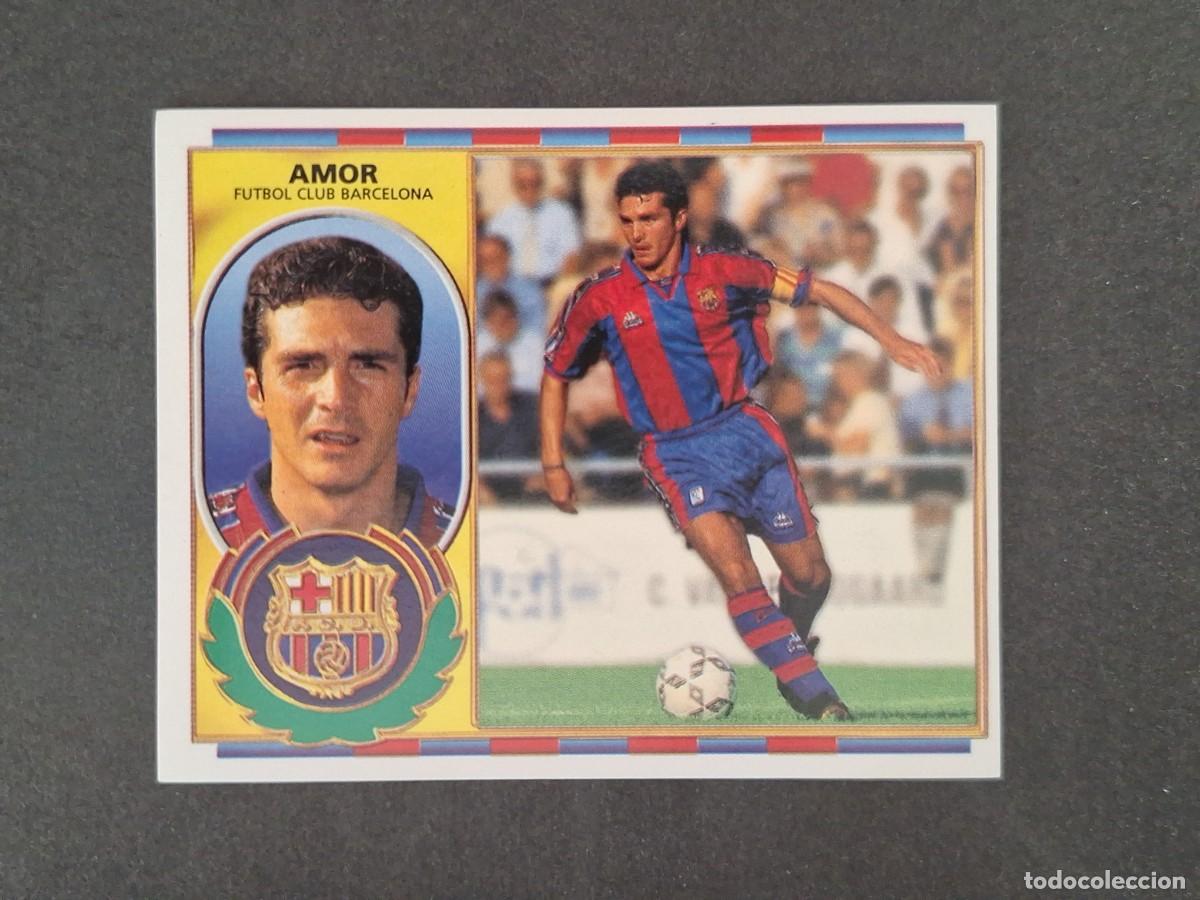 Cromos de f&uacute;tbol: L4 AMOR F. C. BARCELONA LIGA ESTE 1996 1997 96 97 NUNCA PEGADO SIN PEGAR