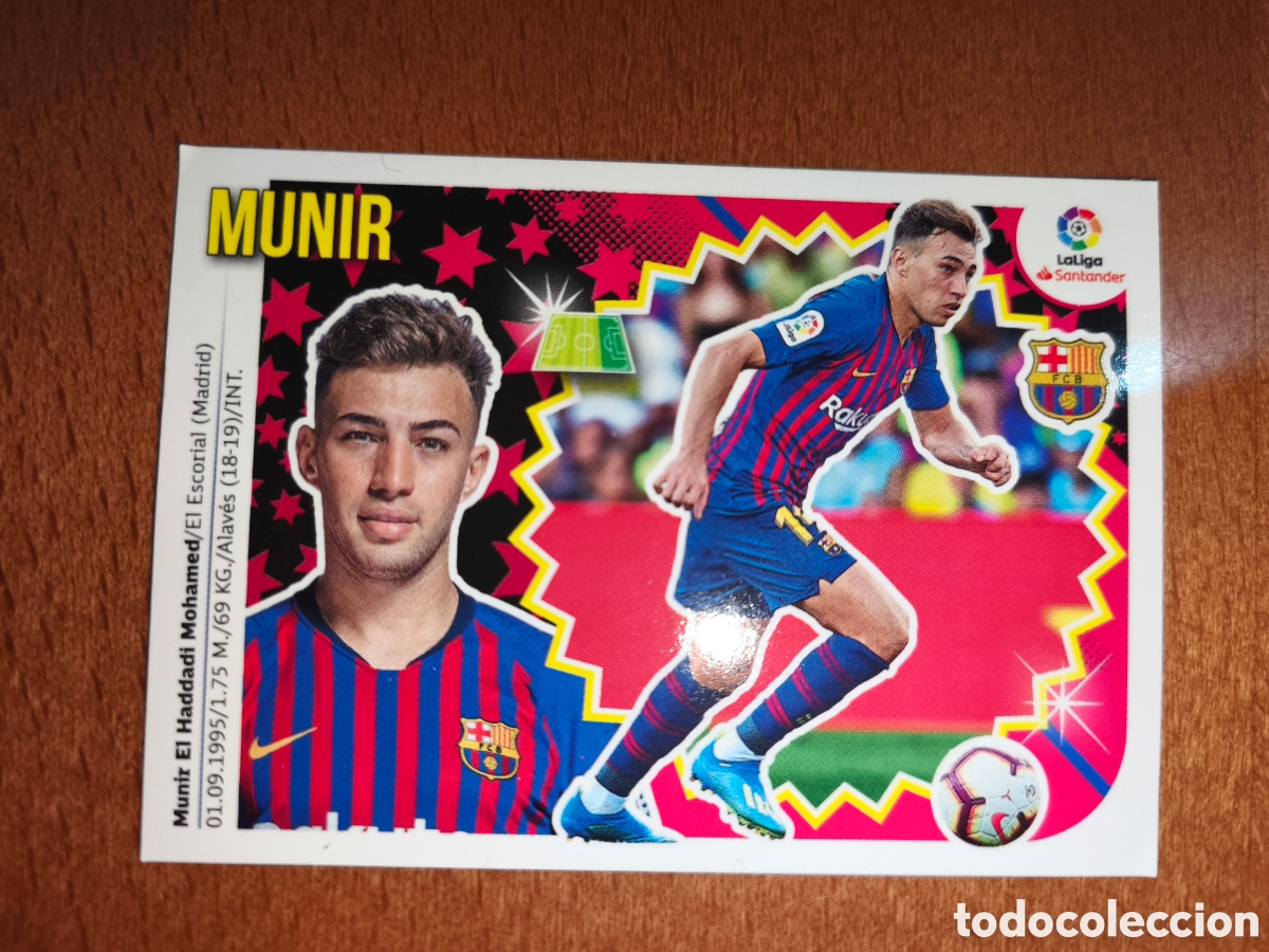 Cromos de f&uacute;tbol: Munir Coloca n&deg;16 Bis liga este 18/19 Barcelona