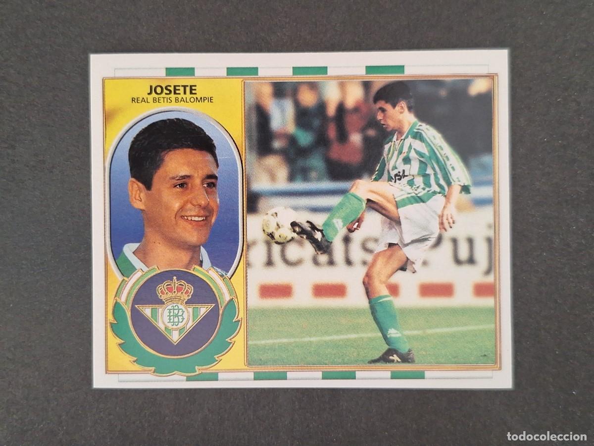 Cromos de f&uacute;tbol: L4 JOSETE REAL BETIS BALOMPIE LIGA ESTE 1996 1997 96 97 NUNCA PEGADO SIN PEGAR