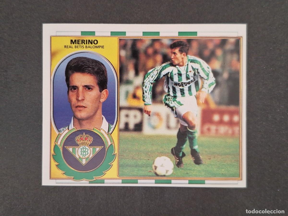 Cromos de f&uacute;tbol: L4 MERINO REAL BETIS BALOMPIE LIGA ESTE 1996 1997 96 97 NUNCA PEGADO SIN PEGAR