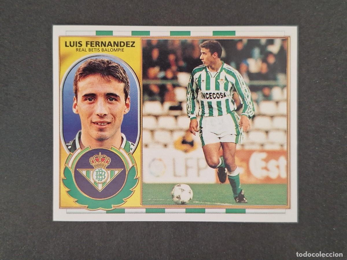 Cromos de f&uacute;tbol: L4 LUIS FERNANDEZ REAL BETIS BALOMPIE LIGA ESTE 1996 1997 96 97 NUNCA PEGADO SIN PEGAR