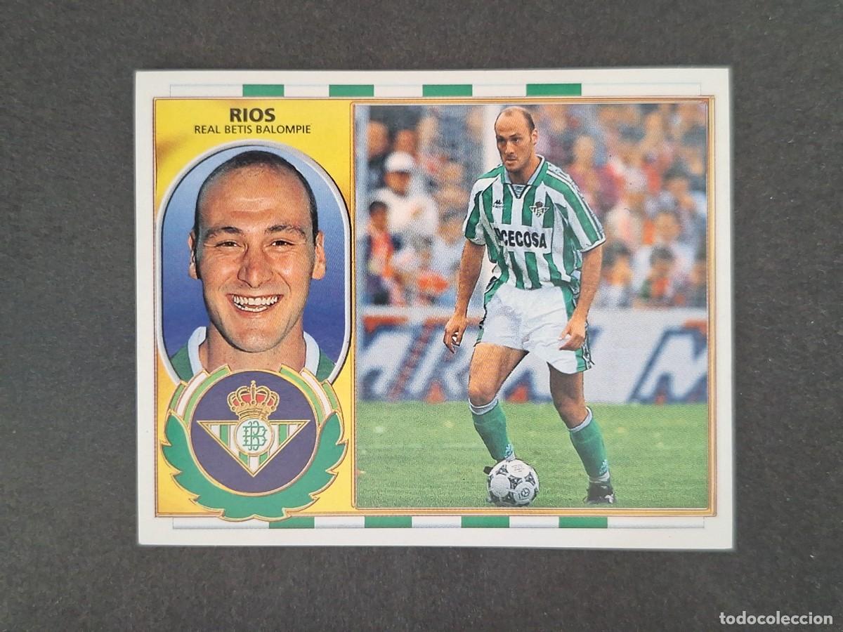 Cromos de f&uacute;tbol: L4 RIOS REAL BETIS BALOMPIE LIGA ESTE 1996 1997 96 97 NUNCA PEGADO SIN PEGAR