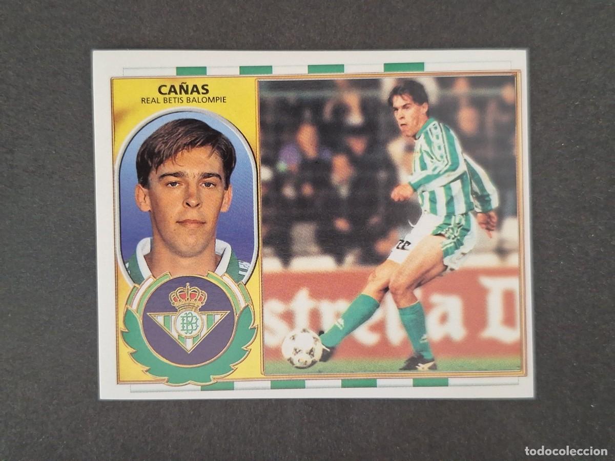 Cromos de f&uacute;tbol: L4 CA&Ntilde;AS REAL BETIS BALOMPIE LIGA ESTE 1996 1997 96 97 NUNCA PEGADO SIN PEGAR
