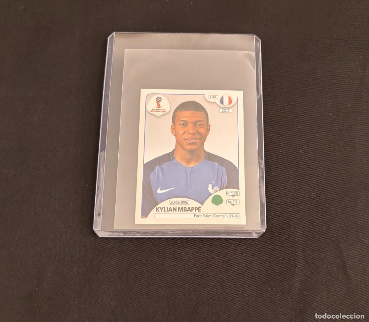 Cromos de Futebol: Cromo Panini Mundial Rusia 2018 N&ordm;209 Kylian Mbapp&eacute; Rookie RC Excelente Centrado