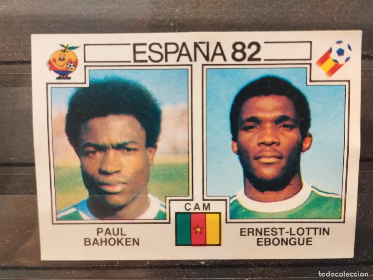 Cromos de f&uacute;tbol: MUNDIAL DE FUTBOL ESPA&Ntilde;A 82. PANINI. N&ordm; 97. PAUL BAHOKEN Y ERNESTLOTTIN EBONGUE. CAMERUN.
