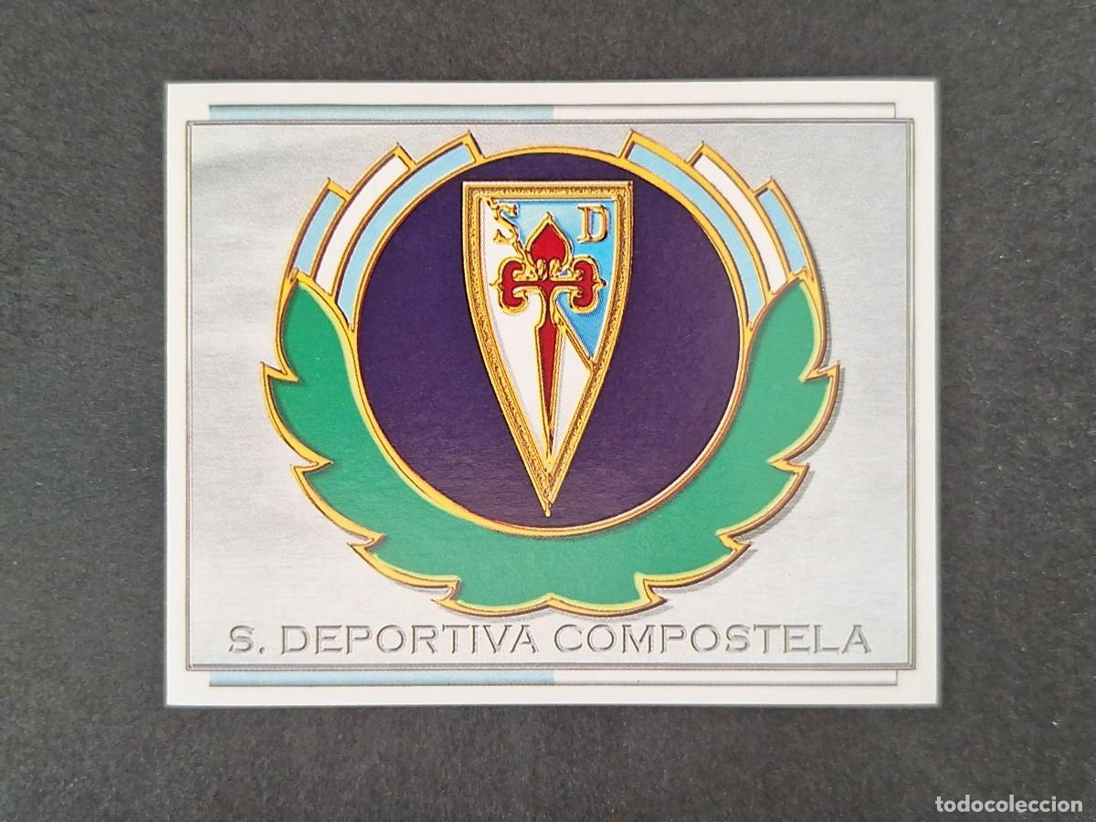 Cromos de f&uacute;tbol: L4 ESCUDO S. D. COMPOSTELA LIGA ESTE 1996 1997 96 97 NUNCA PEGADO SIN PEGAR
