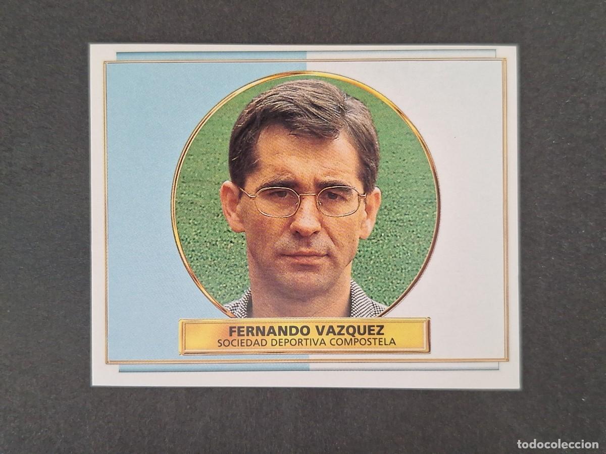 Cromos de f&uacute;tbol: L4 FERNANDO VAZQUEZ ENTRENADOR S. D. COMPOSTELA LIGA ESTE 1996 1997 96 97 NUNCA PEGADO SIN PEGAR