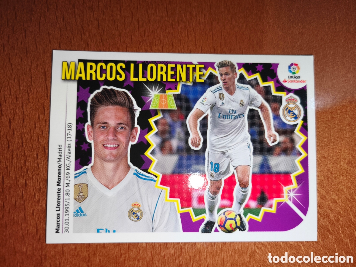 Cromos de f&uacute;tbol: Marcos Llorente coloca n&deg;8 Bis liga este 18/19 Real Madrid