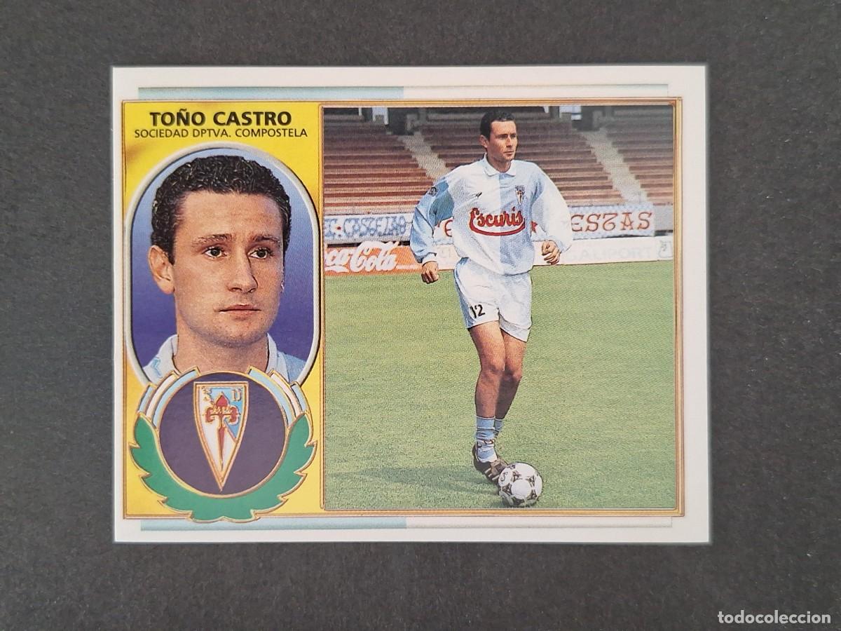 Cromos de f&uacute;tbol: L4 TO&Ntilde;O CASTRO S. D. COMPOSTELA LIGA ESTE 1996 1997 96 97 NUNCA PEGADO SIN PEGAR