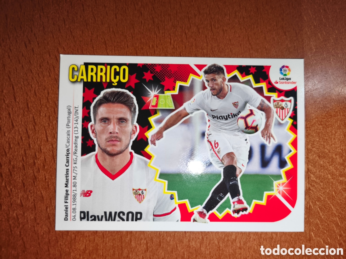 Cromos de f&uacute;tbol: Carri&ccedil;o Coloca n&deg;6 Bis/2 liga este 18/19 Sevilla