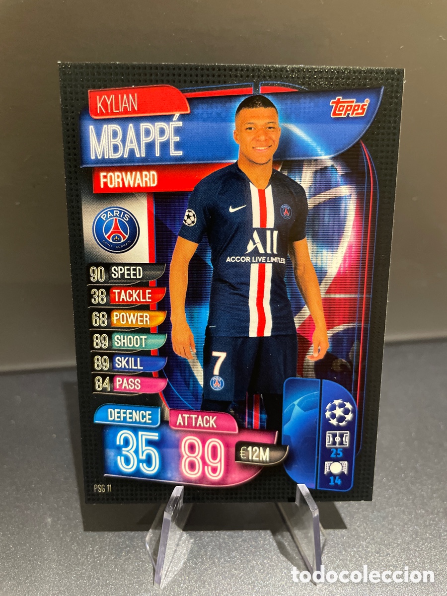 Cromos de f&uacute;tbol: Mbappe PSG 11 Match Attax 2019-20 2019 2020 Topps PSG