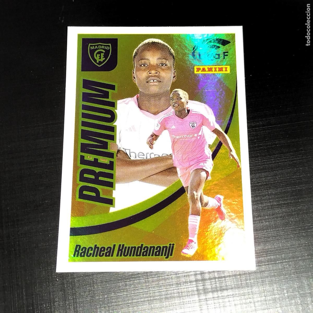 Cromos de f&uacute;tbol: RACHEAL KUNDANANJI PREMIUM MADRID CFF CROMOS LIGA F FEMENINA PANINI 2023 2024 23 24