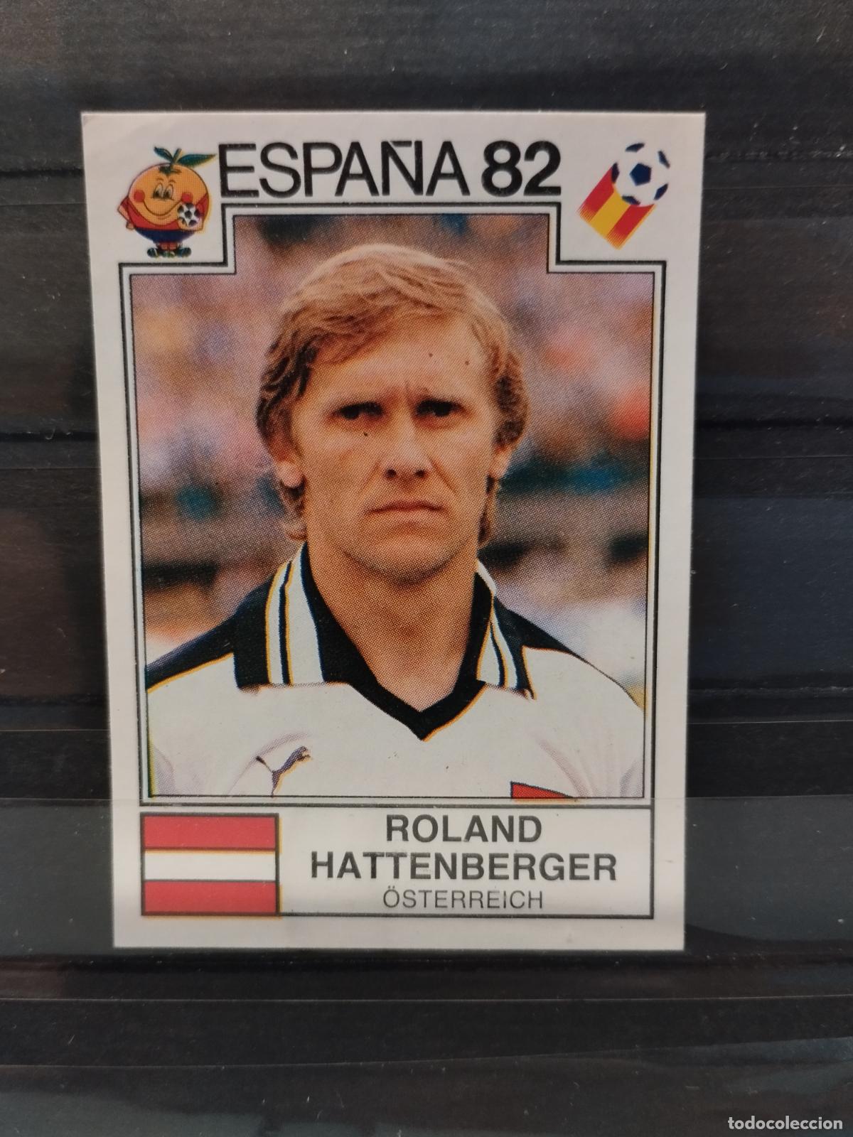 Figurine di Calcio: MUNDIAL DE FUTBOL ESPA&Ntilde;A 82. PANINI. N&ordm; 136. ROLAND HATTENBERGER. AUSTRIA.