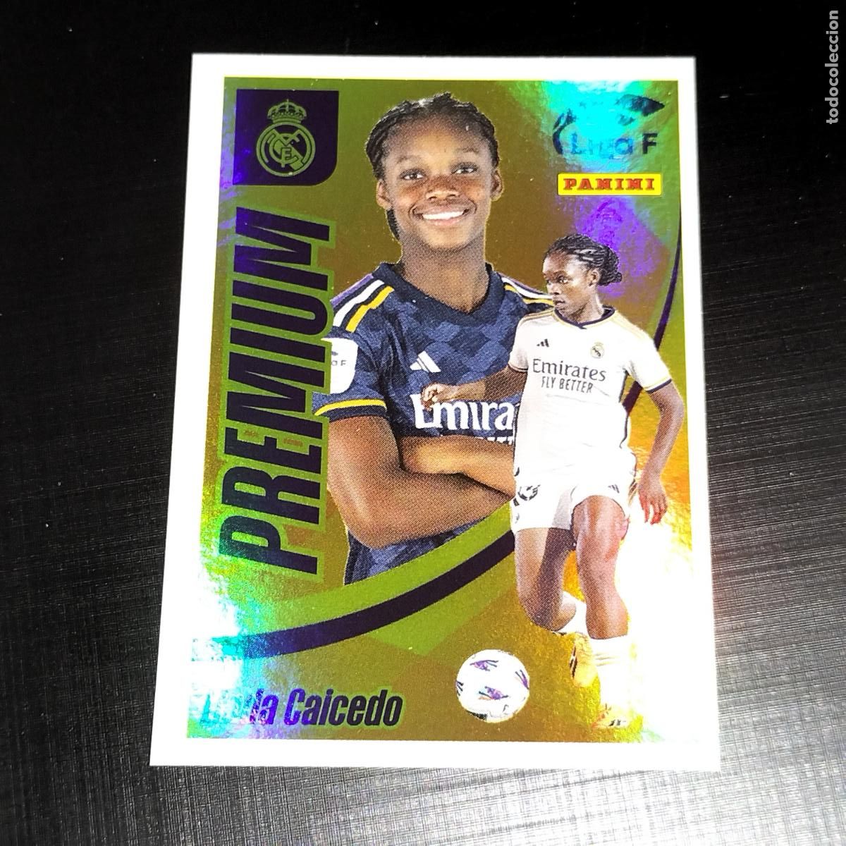 Cromos de f&uacute;tbol: LINDA CAICEDO PREMIUM REAL MADRID CROMOS LIGA F FEMENINA PANINI 2023 2024 23 24