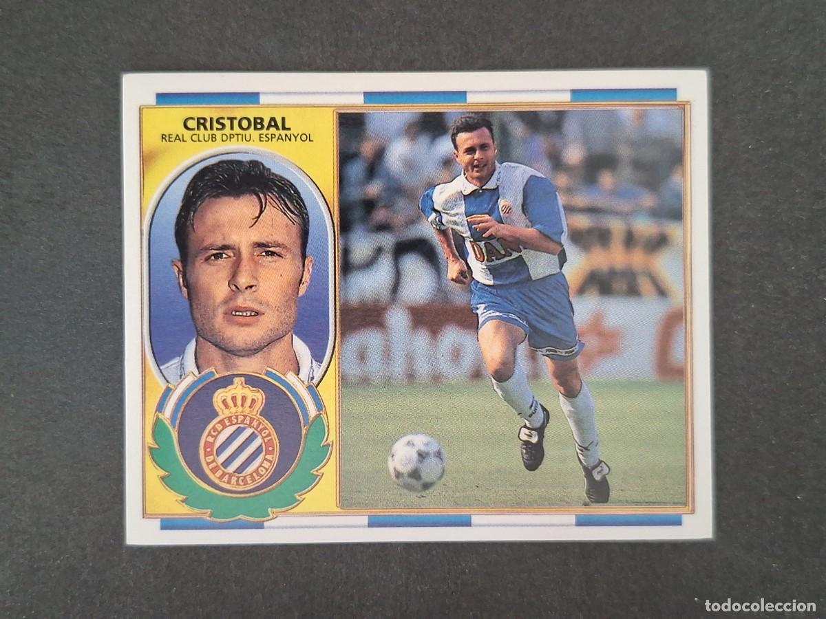Cromos de f&uacute;tbol: L4 CRISTOBAL R. C. D. ESPA&Ntilde;OL LIGA ESTE 1996 1997 96 97 NUNCA PEGADO SIN PEGAR