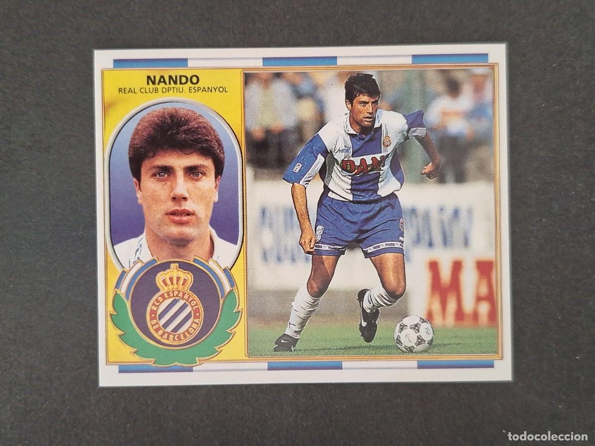 Cromos de f&uacute;tbol: L4 NANDO R. C. D. ESPA&Ntilde;OL LIGA ESTE 1996 1997 96 97 NUNCA PEGADO SIN PEGAR