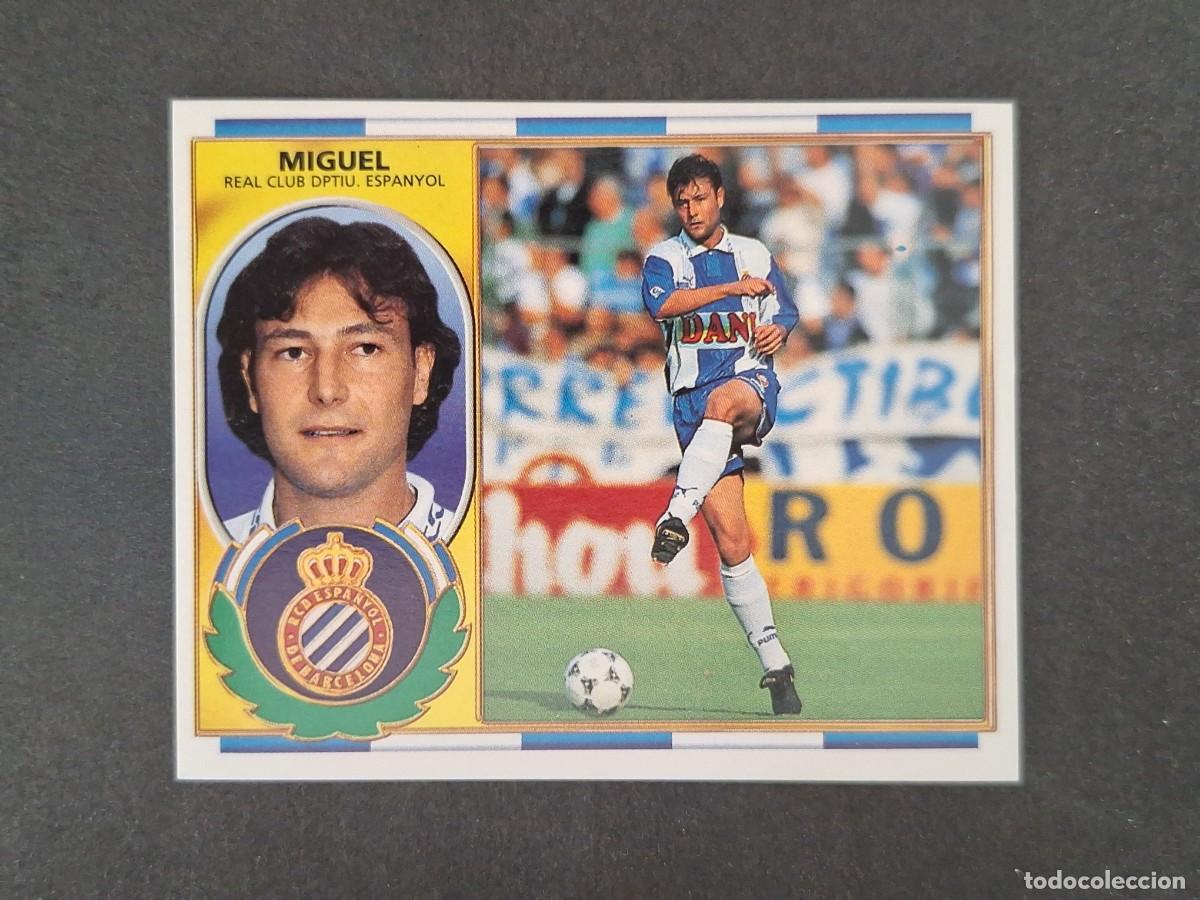 Cromos de f&uacute;tbol: L4 MIGUEL R. C. D. ESPA&Ntilde;OL LIGA ESTE 1996 1997 96 97 NUNCA PEGADO SIN PEGAR
