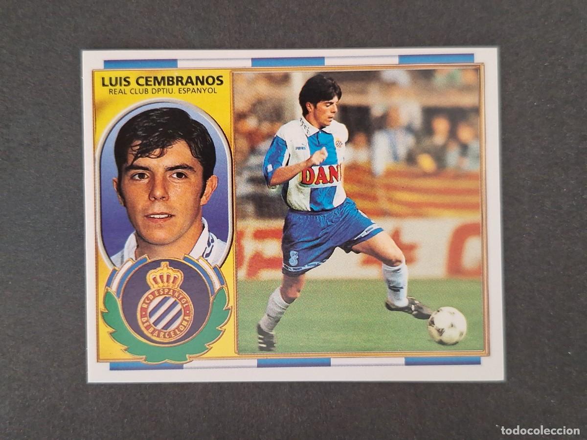 Cromos de f&uacute;tbol: L4 LUIS CEMBRANOS R. C. D. ESPA&Ntilde;OL LIGA ESTE 1996 1997 96 97 NUNCA PEGADO SIN PEGAR