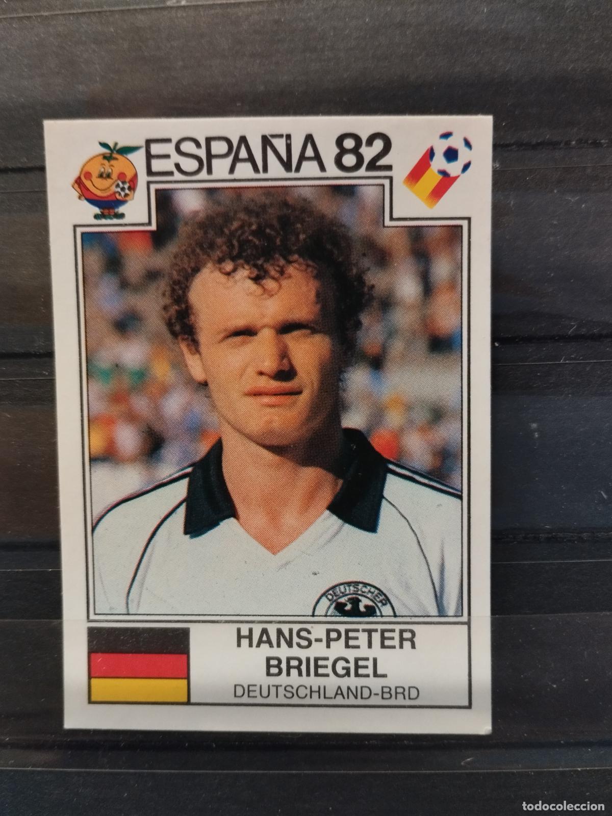 Cromos de f&uacute;tbol: MUNDIAL DE FUTBOL ESPA&Ntilde;A 82. PANINI. N&ordm; 117. HANS PETER BRIEGEL. ALEMANIA.