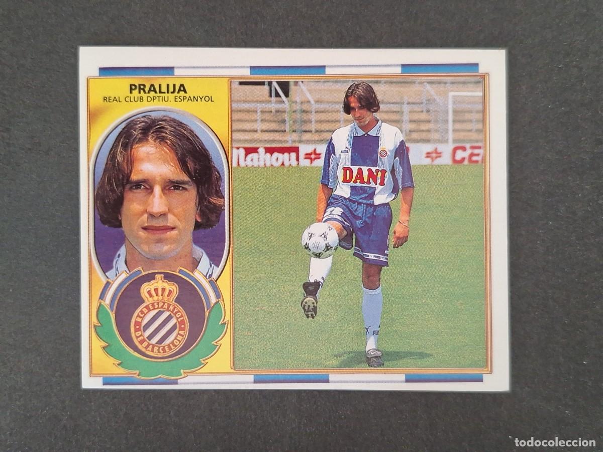 Cromos de f&uacute;tbol: L4 PRALIJA R. C. D. ESPA&Ntilde;OL LIGA ESTE 1996 1997 96 97 NUNCA PEGADO SIN PEGAR