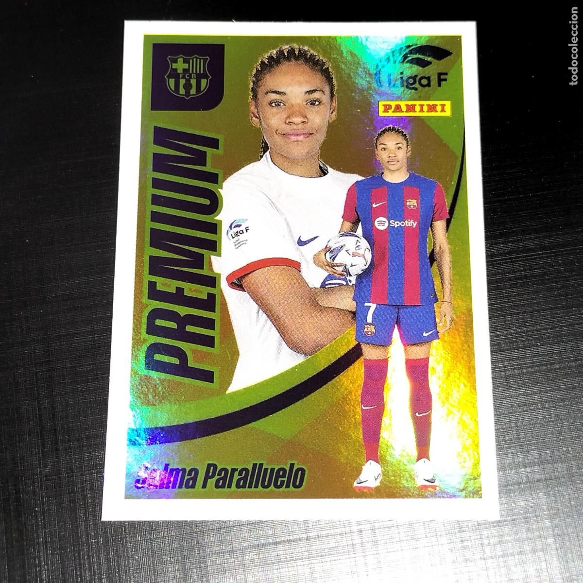 Cromos de f&uacute;tbol: SALMA PARALLUELO PREMIUM FC BARCELONA CROMOS LIGA F FEMENINA PANINI 2023 2024 23 24