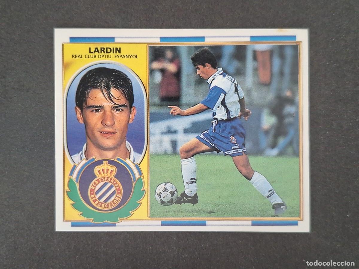 Cromos de f&uacute;tbol: L4 LARDIN R. C. D. ESPA&Ntilde;OL LIGA ESTE 1996 1997 96 97 NUNCA PEGADO SIN PEGAR