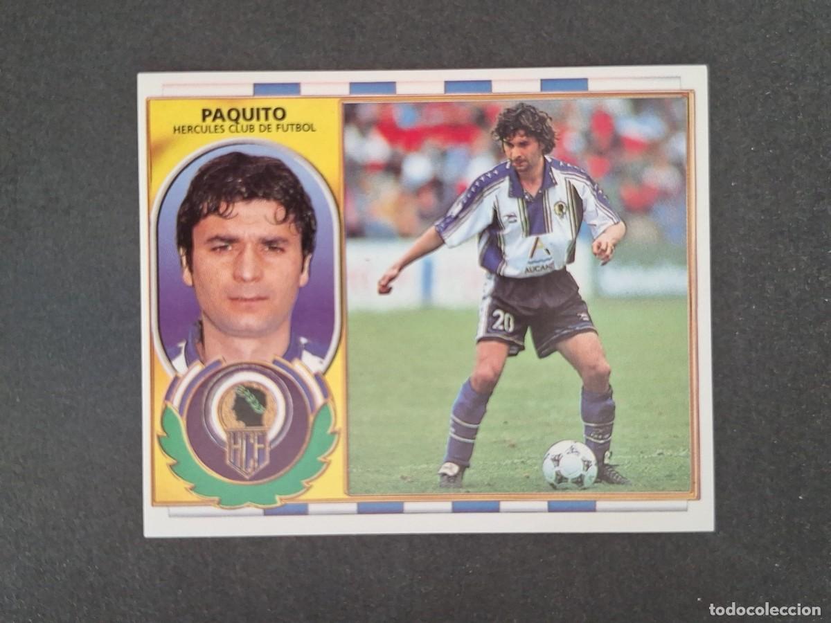 Cromos de f&uacute;tbol: L4 PAQUITO HERCULES C. F. LIGA ESTE 1996 1997 96 97 NUNCA PEGADO SIN PEGAR