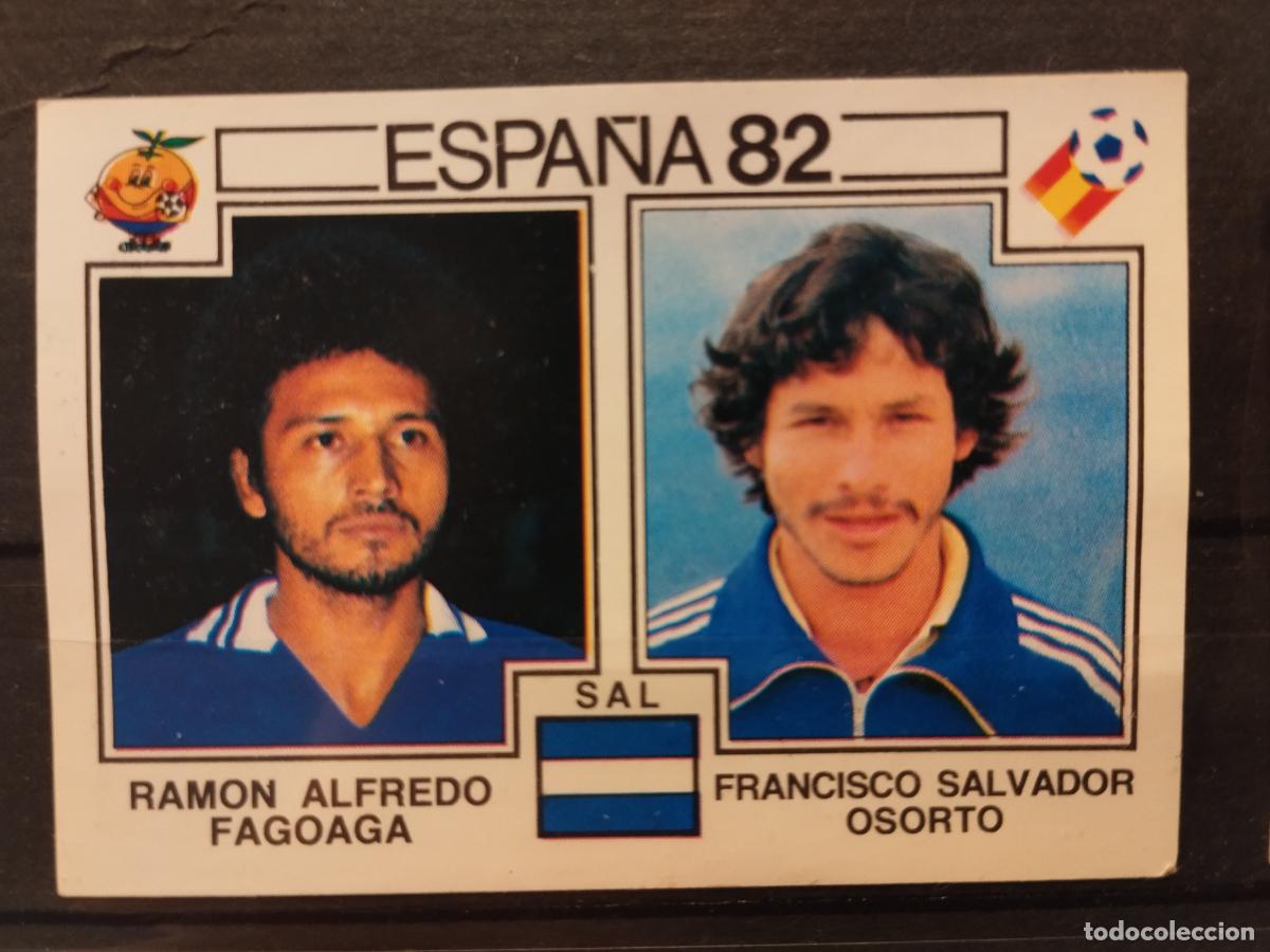 Cromos de f&uacute;tbol: MUNDIAL FUTBOL ESPA&Ntilde;A 82. PANINI. N&ordm; 222. RAMON ALFREDO FAGOAGA Y FCO. SALVADOR OSORTO. EL SALVADOR