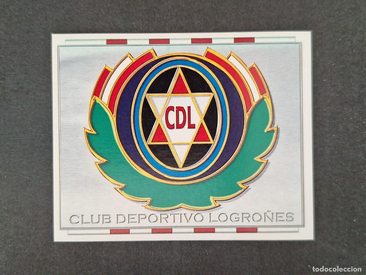 Cromos de f&uacute;tbol: L4 ESCUDO C. D. LOGRO&Ntilde;ES LIGA ESTE 1996 1997 96 97 NUNCA PEGADO SIN PEGAR