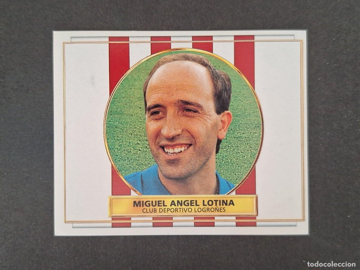 Cromos de f&uacute;tbol: L4 MIGUEL ANGEL LOTINA ENTRENADOR C. D. LOGRO&Ntilde;ES LIGA ESTE 1996 1997 96 97 NUNCA PEGADO SIN PEGAR