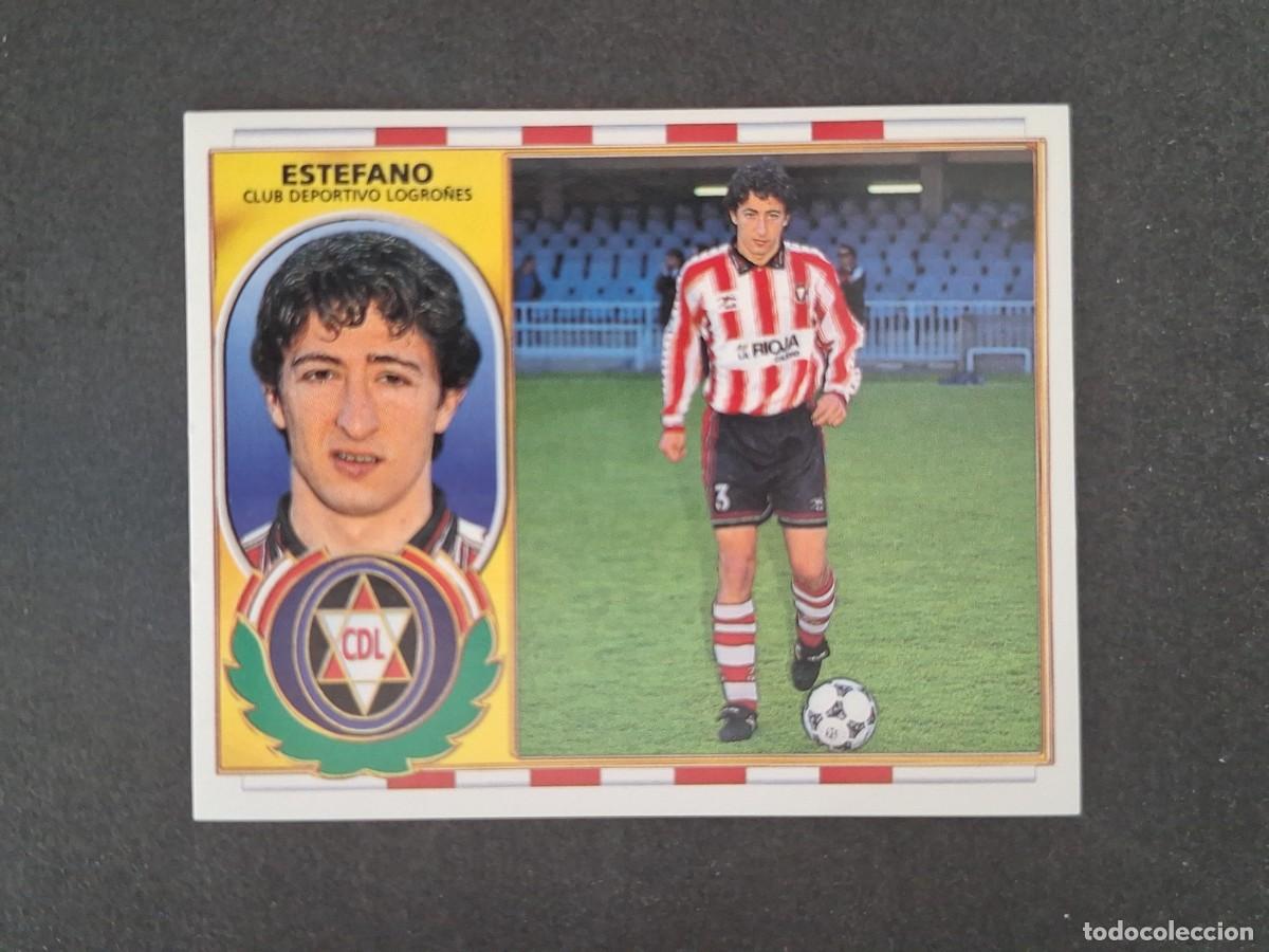 Fu&szlig;ball-Sticker: L4 ESTEFANO C. D. LOGRO&Ntilde;ES LIGA ESTE 1996 1997 96 97 NUNCA PEGADO SIN PEGAR