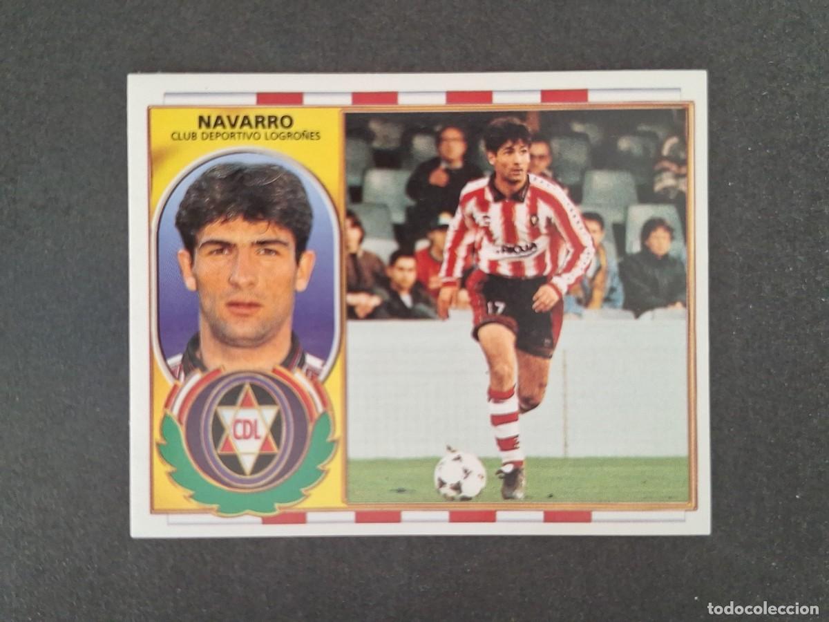 Cromos de f&uacute;tbol: L4 NAVARRO C. D. LOGRO&Ntilde;ES LIGA ESTE 1996 1997 96 97 NUNCA PEGADO SIN PEGAR