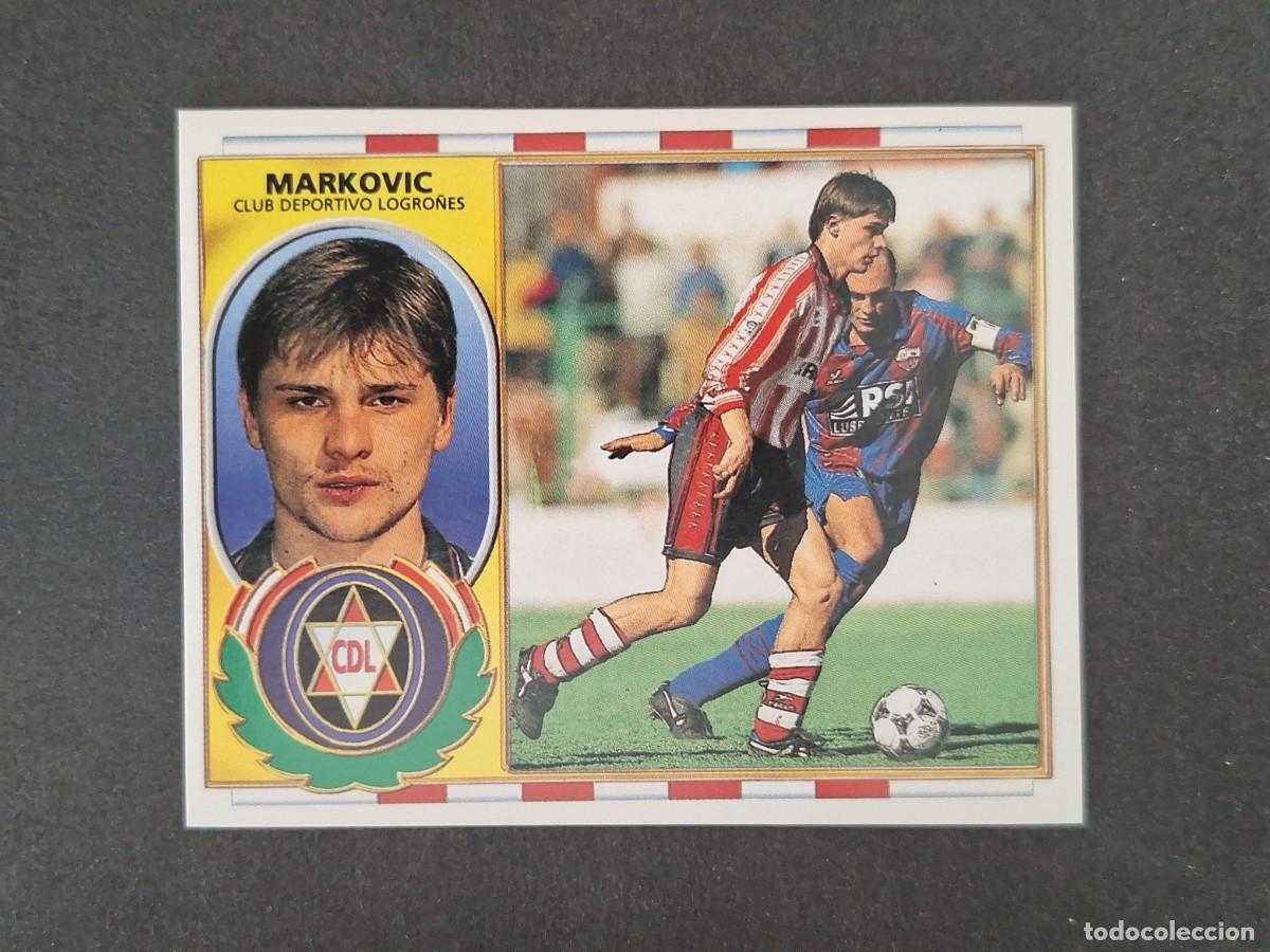 Cromos de f&uacute;tbol: L4 MARKOVIC C. D. LOGRO&Ntilde;ES LIGA ESTE 1996 1997 96 97 NUNCA PEGADO SIN PEGAR