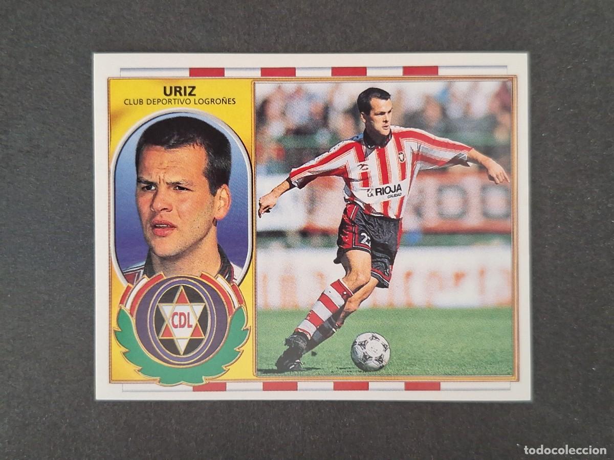 Cromos de f&uacute;tbol: L4 URIZ C. D. LOGRO&Ntilde;ES LIGA ESTE 1996 1997 96 97 NUNCA PEGADO SIN PEGAR