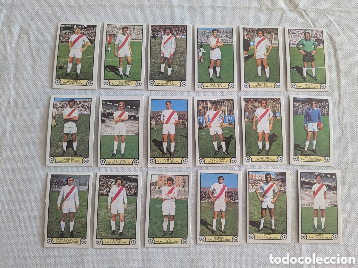 Figurine di Calcio: CROMOS LIGA 79-80. RAYO VALLECANO 18 CROMOS DIFERENTES. ED. ESTE
