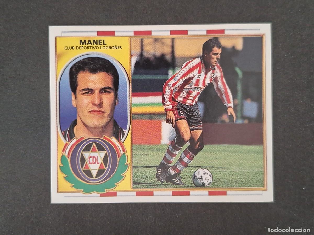 Cromos de f&uacute;tbol: L4 MANEL C. D. LOGRO&Ntilde;ES LIGA ESTE 1996 1997 96 97 NUNCA PEGADO SIN PEGAR