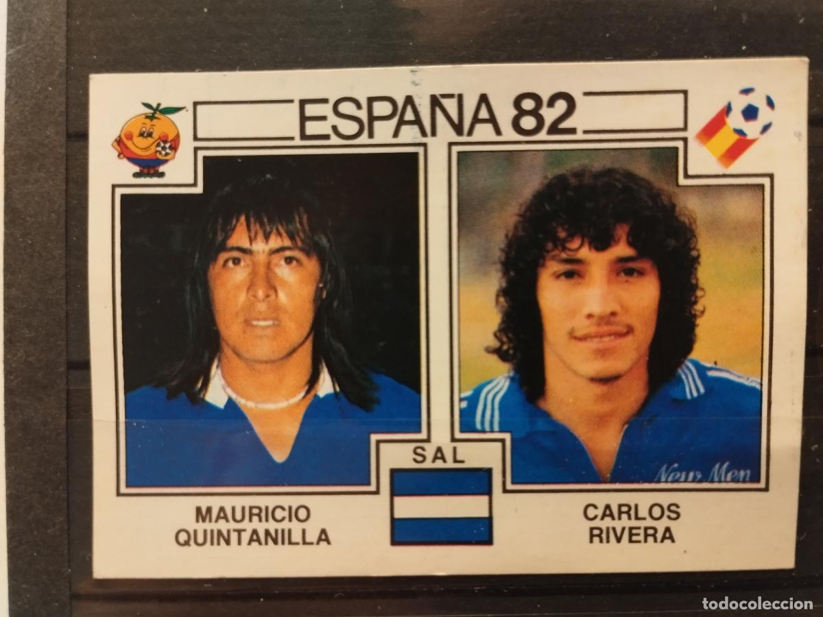 Cromos de f&uacute;tbol: MUNDIAL DE FUTBOL ESPA&Ntilde;A 82. PANINI. N&ordm; 227. MAURICIO QUINTANILLA Y CARLOS RIVERA. EL SALVADOR