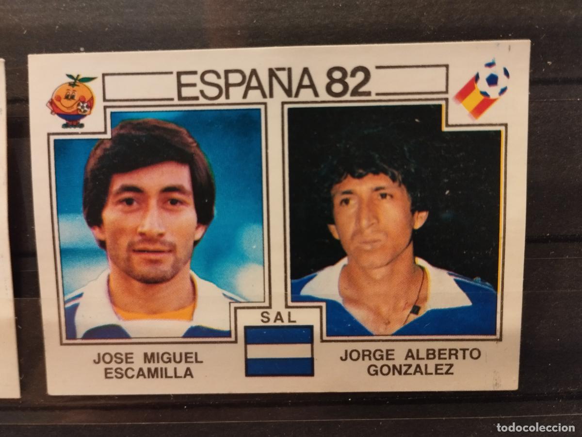 Cromos de f&uacute;tbol: MUNDIAL DE FUTBOL ESPA&Ntilde;A 82. PANINI. N&ordm; 225. JOSE MIGUEL ESCAMILLA Y JOSE A. GONZALEZ. EL SALVADOR