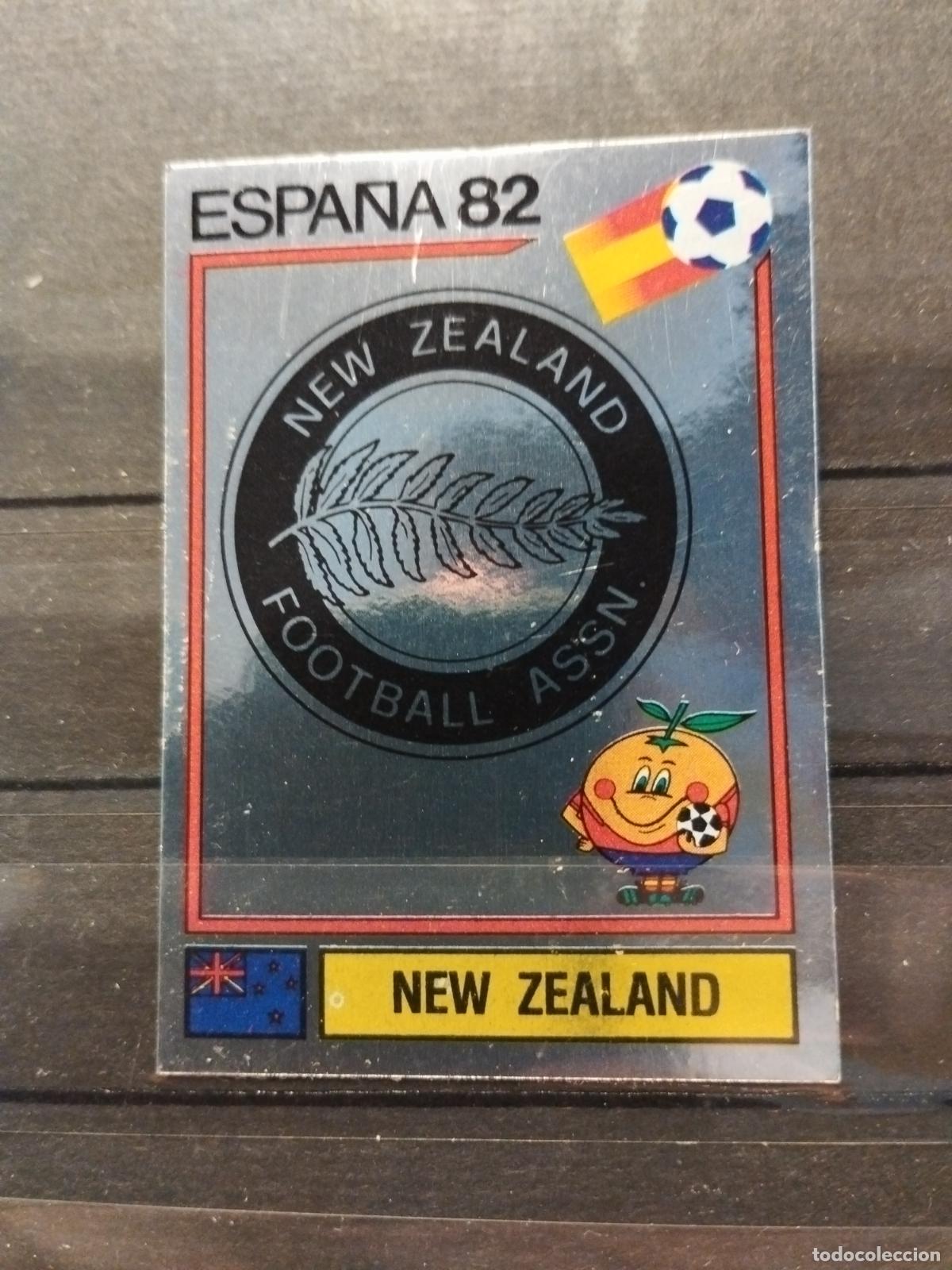 Figurine di Calcio: MUNDIAL DE FUTBOL ESPA&Ntilde;A 82. PANINI. N&ordm; 418. ESCUDO FEDERACION DE FUTBOL DE NUEVA ZELANDA.