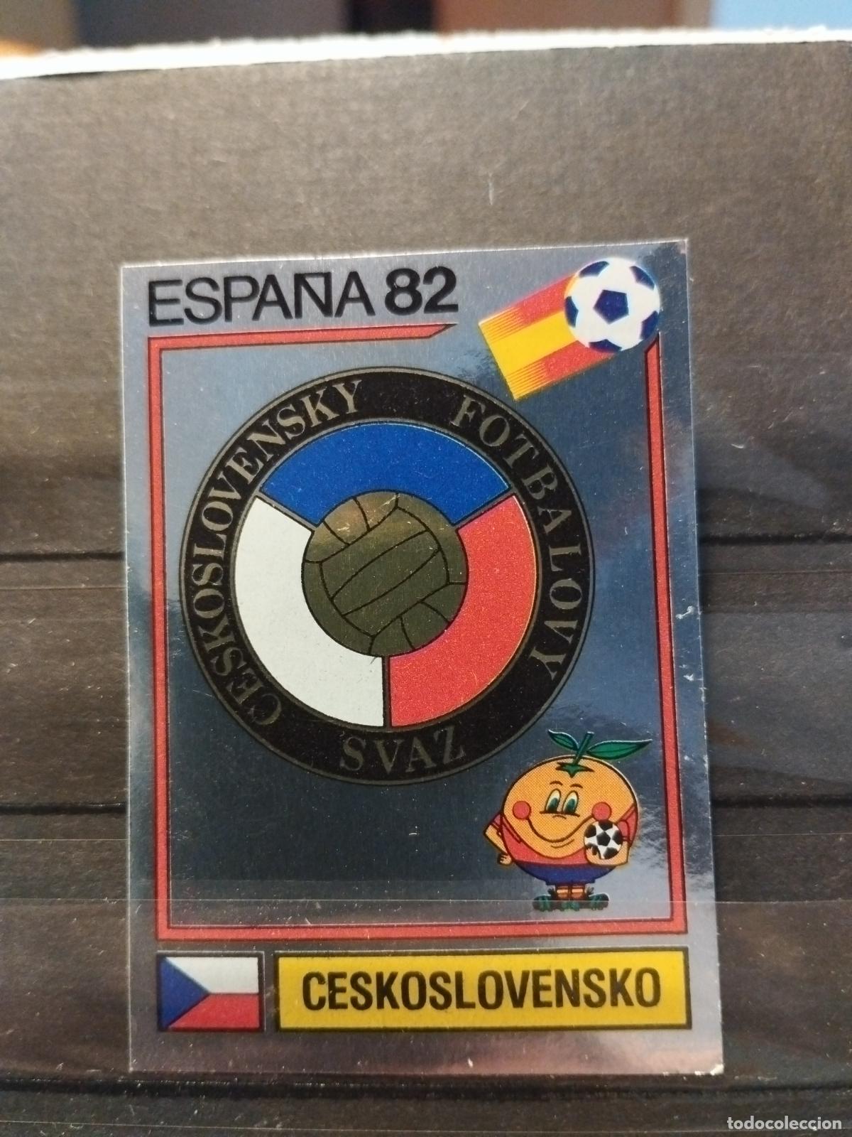 Cromos de f&uacute;tbol: MUNDIAL DE FUTBOL ESPA&Ntilde;A 82. PANINI. N&ordm; 256. ESCUDO FEDERACION DE FUTBOL DE CHECOSLOVAQUIA