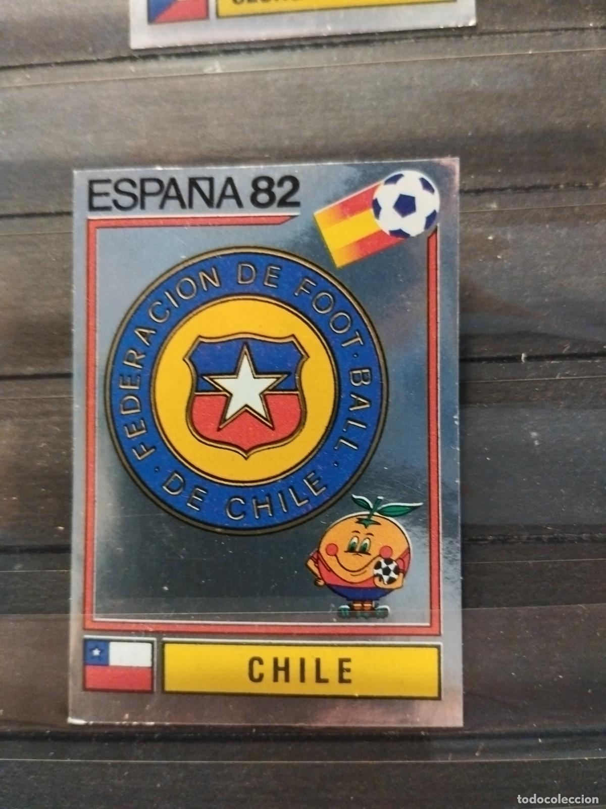 Cromos de f&uacute;tbol: MUNDIAL DE FUTBOL ESPA&Ntilde;A 82. PANINI. N&ordm; 146. ESCUDO FEDERACION DE FUTBOL DE CHILE.