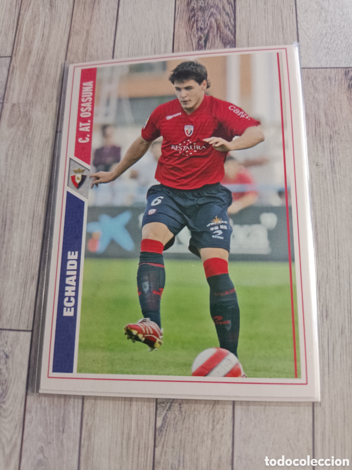 Cromos de f&uacute;tbol: 635 ECHAIDE OSASUNA LAS FICHAS DE LA LIGA FICHAJE FICHA + MUNDICROMO 2007 2008 07 08