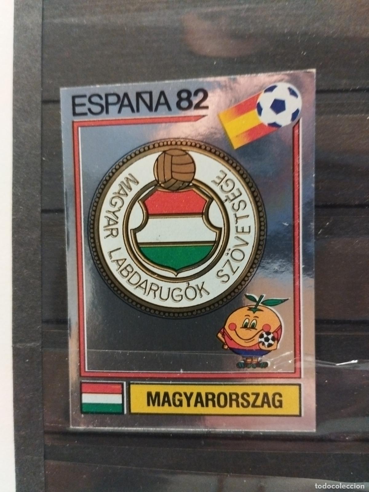 Cromos de f&uacute;tbol: MUNDIAL DE FUTBOL ESPA&Ntilde;A 82. PANINI. N&ordm; 182. ESCUDO FEDERACION DE FUTBOL DE HUNGRIA